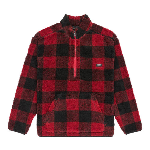 Quiksilver Ανδρική fleece μπλούζα Mercury Woodlands Sherpa - Half Zip Sherpa Check Jacket
